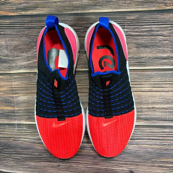 Nike React Phantom Run Flyknit 2 Black Hyper Pink Crimson Athletic Shoes 8.5 - Picture 7 of 8
